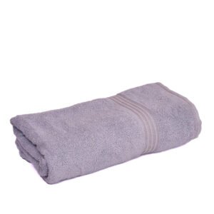 Dobby Four Stripes Light Grey Bath Towel